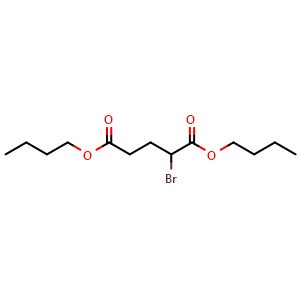 Chemical structure of Butyl 4-bromo-5-(butyloxy)-5-oxopentanoate , CAS 104867-13-2, AChemBlock AD277795