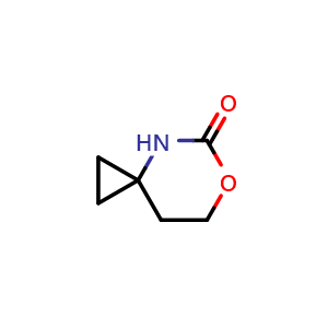 Chemical structure of 4-aza-6-oxaspiro[2.5]octan-5-one , CAS 3050688-36-0, AChemBlock AD277800