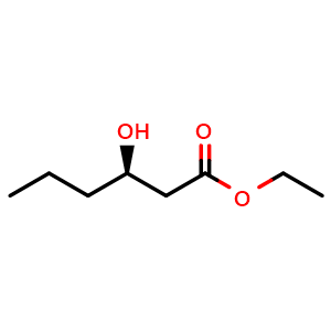 Chemical structure of Ethyl (R)-3-Hydroxyhexanoate , CAS 84314-29-4, AChemBlock AD277803
