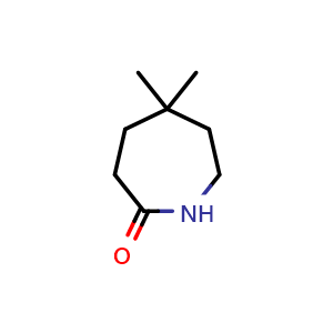 Chemical structure of 5,5-Dimethyl-azepan-2-one , CAS 62596-04-7, AChemBlock AD277827