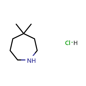 Chemical structure of 4,4-Dimethyl-azepane hydrochloride , CAS 157943-16-3, AChemBlock AD277828