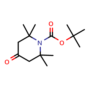 Chemical structure of 2,2,6,6-Tetramethyl-4-oxo-piperidine-1-carboxylic acid tert-butyl ester , CAS 1400872-10-7, AChemBlock AD277833
