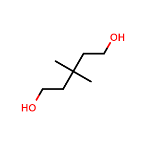 Chemical structure of 3,3-Dimethyl-pentane-1,5-diol , CAS 53120-74-4, AChemBlock AD277834