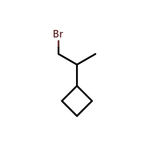 Chemical structure of (2-Bromo-1-methyl-ethyl)-cyclobutane , CAS 1601800-49-0, AChemBlock AD277836