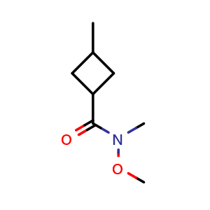 Chemical structure of N-methoxy-N,3-dimethylcyclobutane-1-carboxamide , CAS 1849340-64-2, AChemBlock AD277843