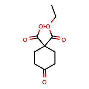 Chemical structure of 1-(Ethoxycarbonyl)-4-oxocyclohexane-1-carboxylic acid , CAS 2137860-65-0, AChemBlock AD277879
