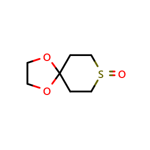 Chemical structure of 1,4-dioxa-8-thiaspiro[4.5]decane 8-oxide , CAS 65973-24-2, AChemBlock AD277899