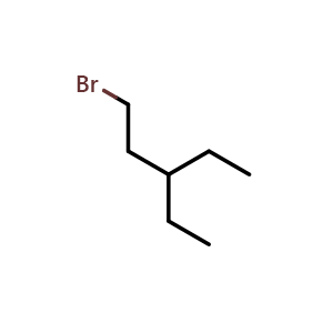 Chemical structure of 1-bromo-3-ethylpentane , CAS 1647-24-1, AChemBlock AD277904