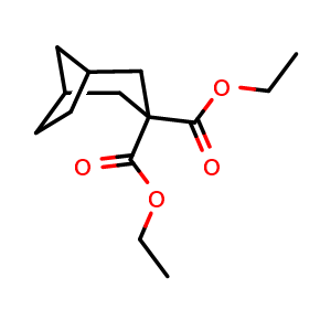 Chemical structure of diethyl bicyclo[3.2.1]octane-3,3-dicarboxylate , CAS 92372-43-5, AChemBlock AD277907