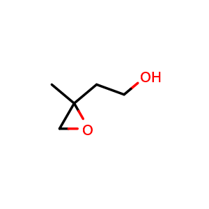 Chemical structure of 2-(2-methyloxiran-2-yl)ethan-1-ol , CAS 59954-67-5, AChemBlock AD277915