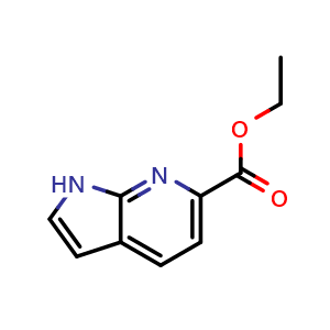 Chemical structure of ethyl 1H-pyrrolo[2,3-b]pyridine-6-carboxylate , CAS 1261537-34-1, AChemBlock AD277923
