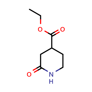 Chemical structure of ethyl 2-oxopiperidine-4-carboxylate , CAS 25410-09-7, AChemBlock AD277924