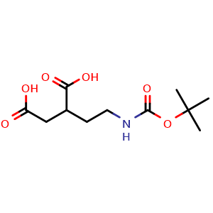 Chemical structure of 2-(2,2-dimethyl-4-oxo-5-aza-3-oxahept-7-yl)butanedioic acid , CAS 177031-09-3, AChemBlock AD277933