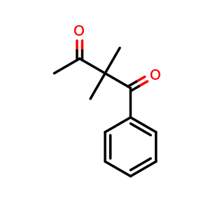 Chemical structure of 2,2-Dimethyl-1-phenylbutane-1,3-dione , CAS 3815-34-7, AChemBlock AD277938