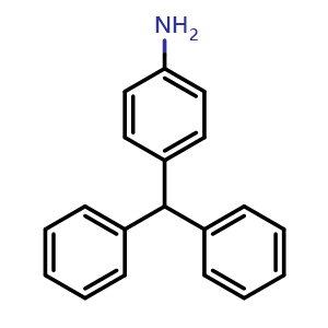 Chemical structure of 4-Benzhydrylaniline , CAS 603-38-3, AChemBlock AD277950
