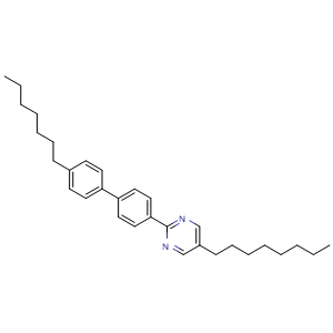 Chemical structure of 2-(4'-heptyl-[1,1'-biphenyl]-4-yl)-5-octylpyrimidine , CAS 117433-12-2, AChemBlock AD277958