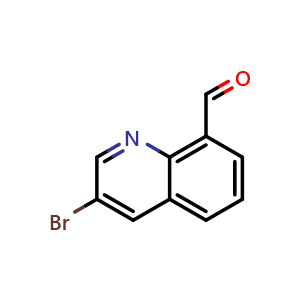 Chemical structure of 3-Bromoquinoline-8-carbaldehyde , CAS 1556231-57-2, AChemBlock AD277972