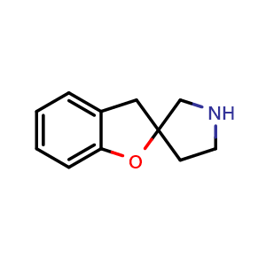 Chemical structure of Spiro[benzofuran-2(3H),3'-pyrrolidine] , CAS 71916-78-4, AChemBlock AD277993