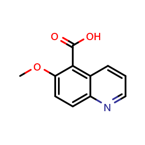 Chemical structure of 6-Methoxyquinoline-5-carboxylic acid , CAS 920739-84-0, AChemBlock AD277998