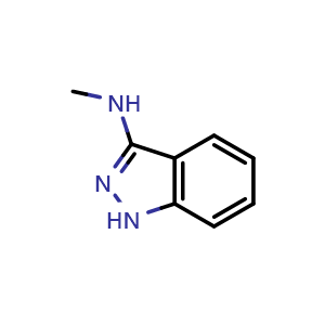 Chemical structure of N-Methyl-1H-indazol-3-amine , CAS 1006-28-6, AChemBlock AD278010