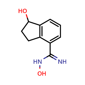 Chemical structure of N,1-dihydroxy-2,3-dihydro-1H-indene-4-carboximidamide , CAS 1093827-51-0, AChemBlock AD278012