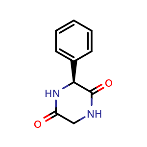 Chemical structure of (S)-3-phenylpiperazine-2,5-dione , CAS 134521-82-7, AChemBlock AD278030