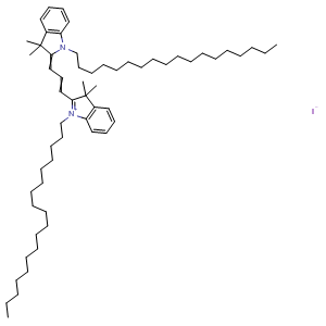 2-(3-(3,3-Dimethyl-1-octadecylindolin-2-ylidene)prop-1-en-1-yl)-3,3-dimethyl-1-octadecyl-3H-indol-1-ium iodide