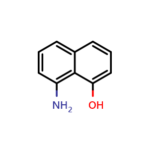Chemical structure of 1-Amino-8-hydroxynaphthalene , CAS 2834-91-5, AChemBlock AD278040