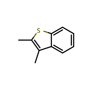 Chemical structure of 2,3-Dimethylbenzothiophene , CAS 4923-91-5, AChemBlock AD278054