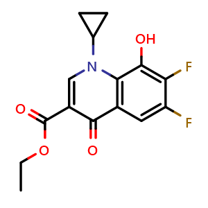 1-Cyclopropyl-6,7-difluoro-1,4-dihydro-8-hydroxy-4-oxo-3-quinolinecarboxylic acid ethyl ester