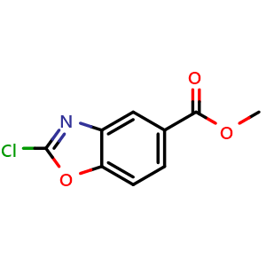 Chemical structure of Methyl 2-chlorobenzo[d]oxazole-5-carboxylate , CAS 54120-92-2, AChemBlock AD278060