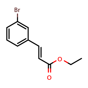 Chemical structure of (E)-Ethyl 3-(3-bromophenyl)acrylate , CAS 59114-88-4, AChemBlock AD278069
