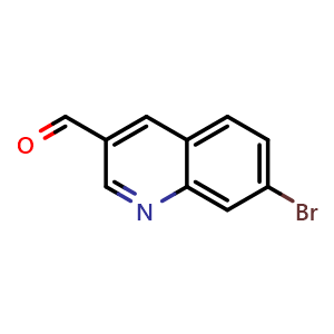 Chemical structure of 7-Bromoquinoline-3-carbaldehyde , CAS 745830-24-4, AChemBlock AD278076