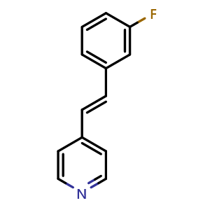 Chemical structure of 4-[(E)-2-(3-fluorophenyl)vinyl]pyridine , CAS 46458-61-1, AChemBlock AD278095