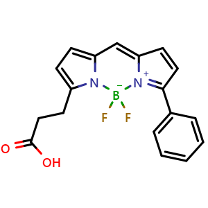 Chemical structure of BDP R6G carboxylic acid , CAS 174881-57-3, AChemBlock AD278104