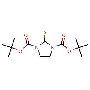 Chemical structure of 1,3-Di-tert-Butyl 2-sulfanylideneimidazolidine-1,3-dicarboxylate , CAS 173300-83-9, AChemBlock AD278113