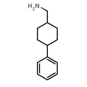 Chemical structure of (4-Phenylcyclohexyl)methanamine , CAS 801212-34-0, AChemBlock AD278114