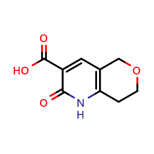 Chemical structure of 2-Oxo-2,5,7,8-tetrahydro-1H-pyrano[4,3-b]pyridine-3-carboxylic acid , CAS 1248899-71-9, AChemBlock AD278124