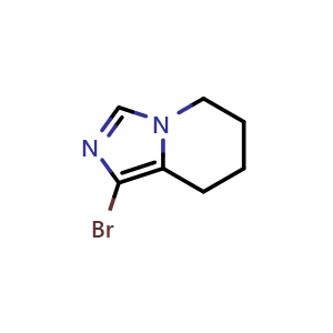 Chemical structure of 1-Bromo-5H,6H,7H,8H-imidazo[1,5-a]pyridine , CAS 1554534-02-9, AChemBlock AD278129