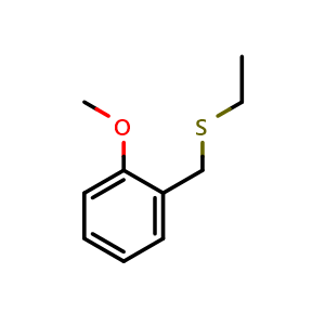 Chemical structure of 1-[(Ethylthio)methyl]-2-methoxybenzene , CAS 1443340-32-6, AChemBlock AD278145