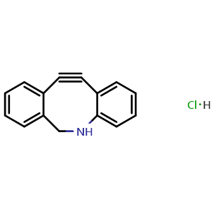 Chemical structure of 11,12-Didehydro-5,6-dihydrodibenz[b,f]azocine hydrochloride , CAS 1704699-33-1, AChemBlock AD278146