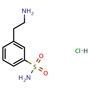 Chemical structure of 3-(2-aminoethyl)benzene-1-sulfonamide hydrochloride , CAS 52320-61-3, AChemBlock AD278149