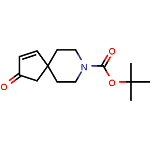 Chemical structure of tert-Butyl 3-oxo-8-azaspiro[4.5]dec-1-ene-8-carboxylate , CAS 1793108-54-9, AChemBlock AD278151