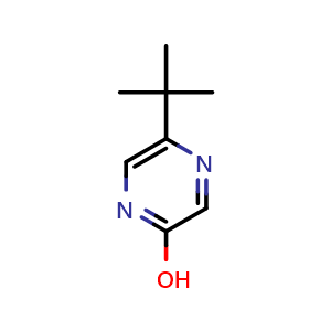 Chemical structure of 5-tert-Butylpyrazin-2-ol , CAS 1159820-93-5, AChemBlock AD278156