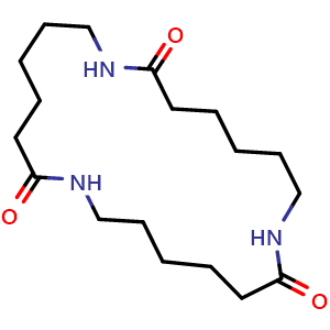 Chemical structure of 1,8,15-Triazacycloheneicosane-2,9,16-trione , CAS 56403-08-8, AChemBlock AD278164