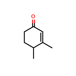 Chemical structure of 3,4-Dimethylcyclohex-2-en-1-one , CAS 10463-42-0, AChemBlock AD278165