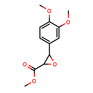 Chemical structure of Methyl (2S,3R)-3-(3,4-dimethoxyphenyl)oxirane-2-carboxylate , CAS 39829-15-7, AChemBlock AD278171