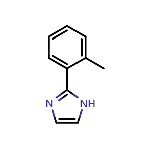 Chemical structure of 1H-Imidazole, 2-(2-methylphenyl) , CAS 61698-31-5, AChemBlock AD278178