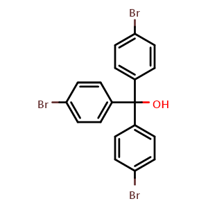 Chemical structure of Tris(4-bromophenyl)methanol , CAS 67705-84-4, AChemBlock AD278238