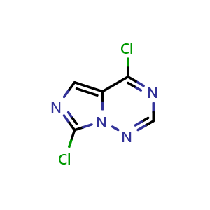 Chemical structure of 4,7-Dichloroimidazo[4,3-f][1,2,4]triazine , CAS 1823331-97-0, AChemBlock AD278241